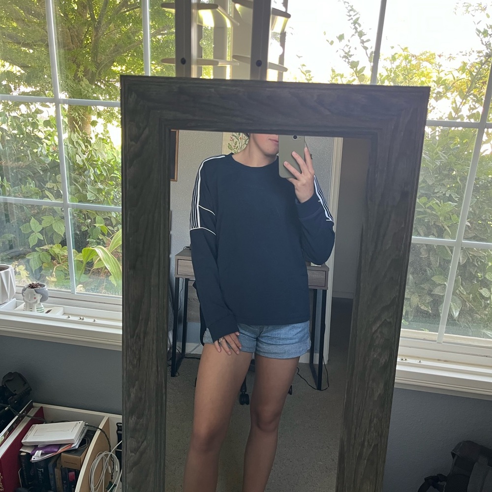 Self Esteem Lightning bolt ⚡️ Navy Sweatshirt (Crewneck) with White Accents